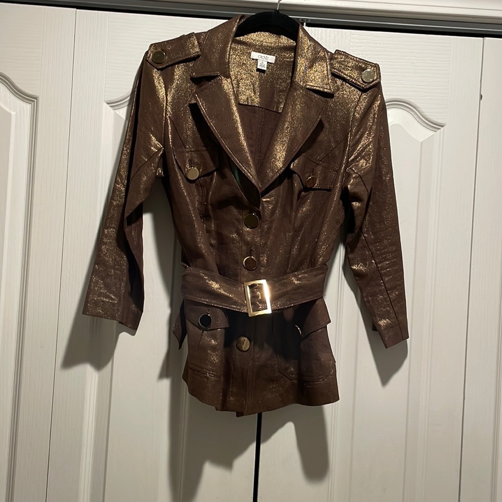 Cache’ Bronze Metallic Vintage Jacket